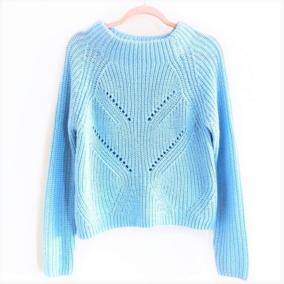 NWT! Baby Blue Knit Sweater - Picture 2 of 5